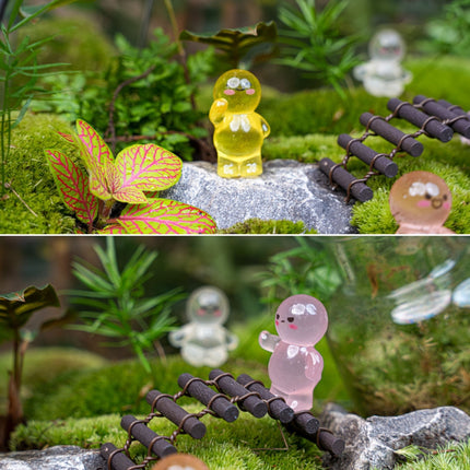 Glow Buddies - Decorative Miniature Figures - Glow In The Dark - 6 Pcs - ↑ 3 Cm