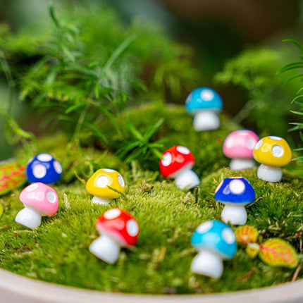 Neon Forest - Decorative Mini Mushrooms - Neon - Set Of 10 - ↑ 1,5 Cm