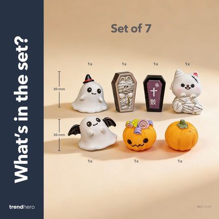 Horror House - Decorative Mini Figures - Halloween - 7 Pcs - ↑ 1 - 3 Cm