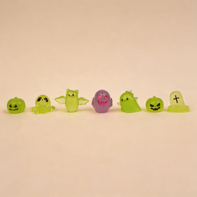 Spooky Squad - Decorative Miniature Figures - Halloween - Glow In The Dark - Set Of 7 - ↑ 1–2 Cm