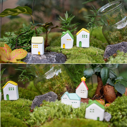 Dream Village - Decorative Miniature Houses - 6 Pcs - ↑ 2 - 3 Cm