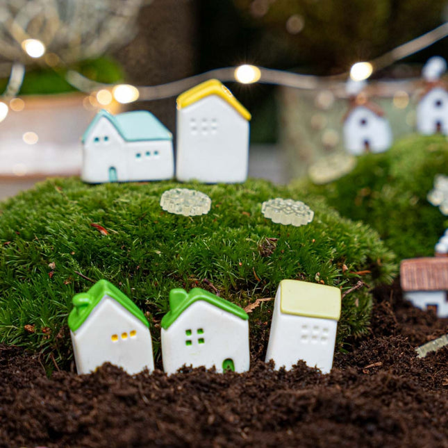 Dream Village - Decorative Miniature Houses - 6 Pcs - ↑ 2 - 3 Cm