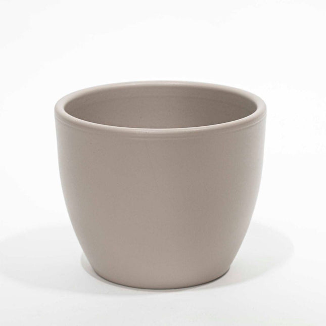 Steingrau Matt - Mini Plant Pot - Boule Pot Taupe - Ø 6 Cm ↑ 6 Cm