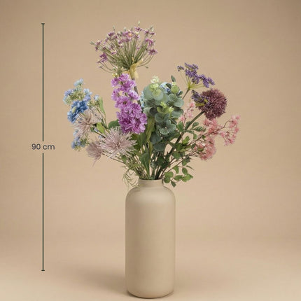 Artificial Flower Bouquet - Purple Bloom Deluxe - Real Touch - 10 Stems - ↑ 90 Cm