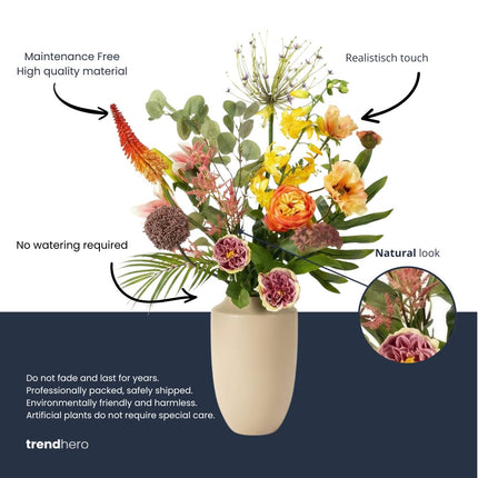 Artificial Flower Bouquet - Tropical Chic Deluxe - Real Touch - 13 Stems - ↑ 105 Cm