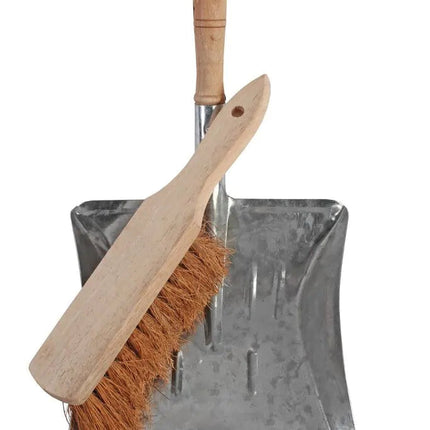 Dustpan And Brush - Wood & Metal