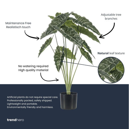 Alocasia 80 Cm - Artificial Plant