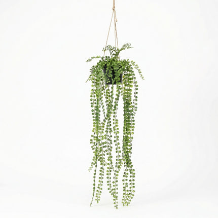 Artificial Ficus Pumila - Hanging Plant In Pot - 85 Cm