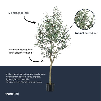 Artificial Olive Tree In Pot - Artificial Plant - 140 Cm