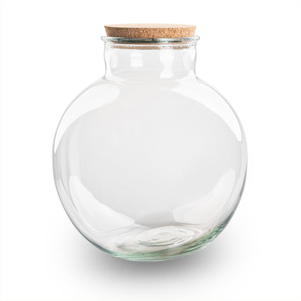 Terrarium Bottle 'Teddy' - Incl. (Led) Cork - Closed Terrarium Ø 25 Cm ↑ 26.5 Cm