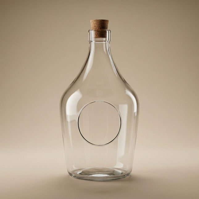 Terrarium Bottle With Cork - Open Terrarium Ø 16 Cm ↑ 30 Cm