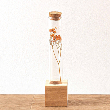Flowerhero® - Tube S - Wooden Dried Flower Stand + Dried Floral Arrangement