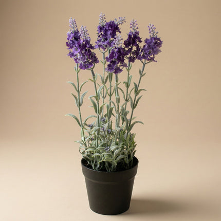 Artificial Lavender - Purple Plant In Pot - Artificial Plant - 28 Cm