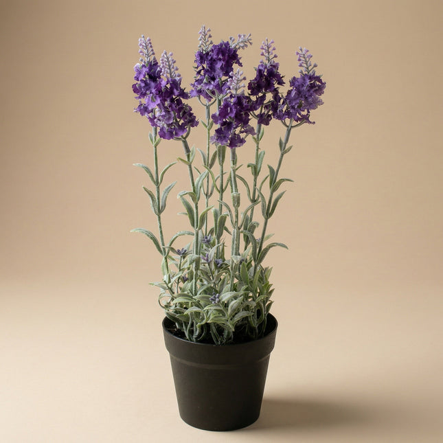 Artificial Lavender - Purple Plant In Pot - Artificial Plant - 28 Cm
