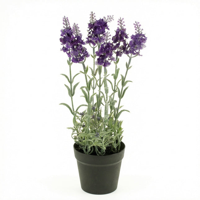 Artificial Lavender - Purple Plant In Pot - Artificial Plant - 28 Cm