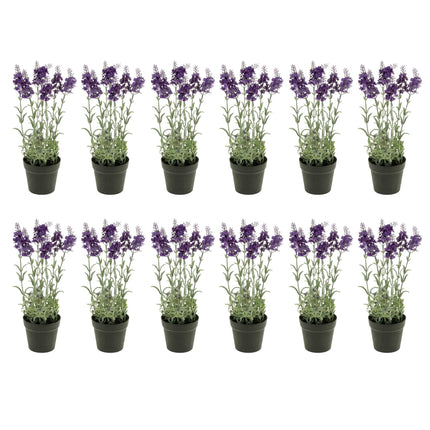 Artificial Lavender - Purple Plant In Pot - Artificial Plant - 28 Cm
