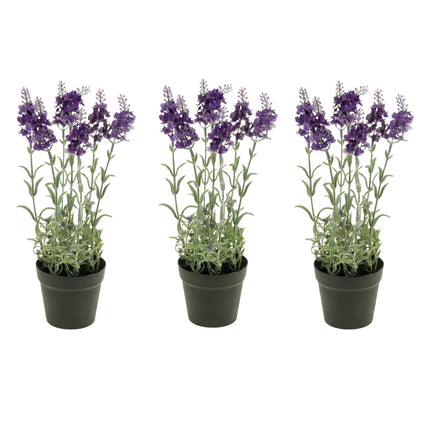 Artificial Lavender - Purple Plant In Pot - Artificial Plant - 28 Cm