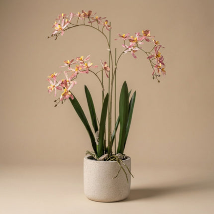 Renanthera Orchid Pink In Pot - 56 Cm - Artificial Plant