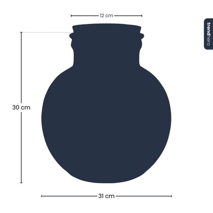 Terrarium Bottle 'Bolder Bob' - Incl. (Led) Cork - Closed Terrarium Ø 30 Cm ↑ 31 Cm