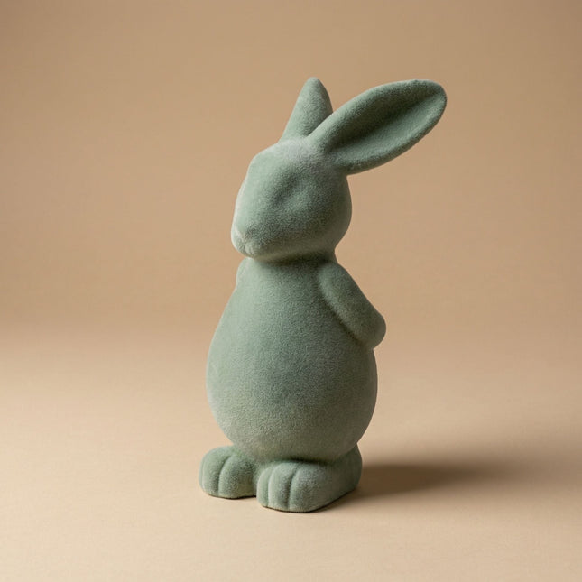 Easter Bunny Decoration - Green Velvet - ↑ 12,5 Cm