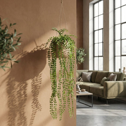 Artificial Ficus Pumila - Hanging Plant In Pot - 85 Cm