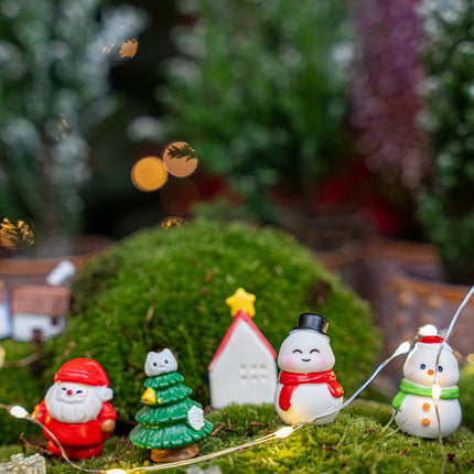The Jolly Set - Decorative Miniature Christmas Figures - 9Pcs - ↑ 1-3 Cm