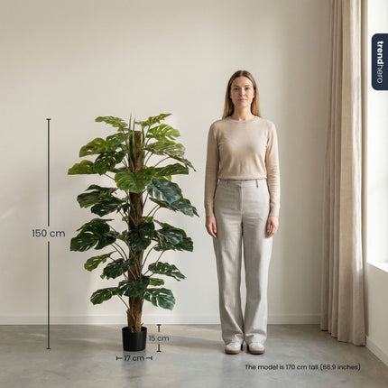 Monstera On Pole 150 Cm - Artificial Plant