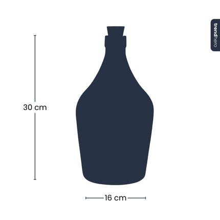 Terrarium Bottle With Cork - Open Terrarium Ø 16 Cm ↑ 30 Cm