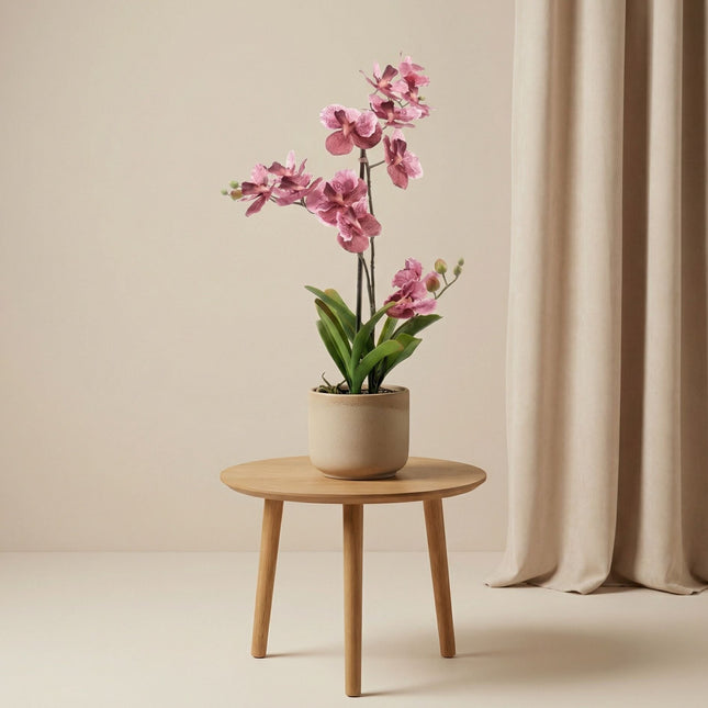 Artificial Orchid Vanda 60 Cm - Old Pink In Pot - Artificial Plant