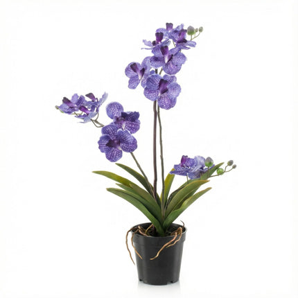 Artificial Orchid Vanda 60 Cm - Purple In Pot - Artificial Plant