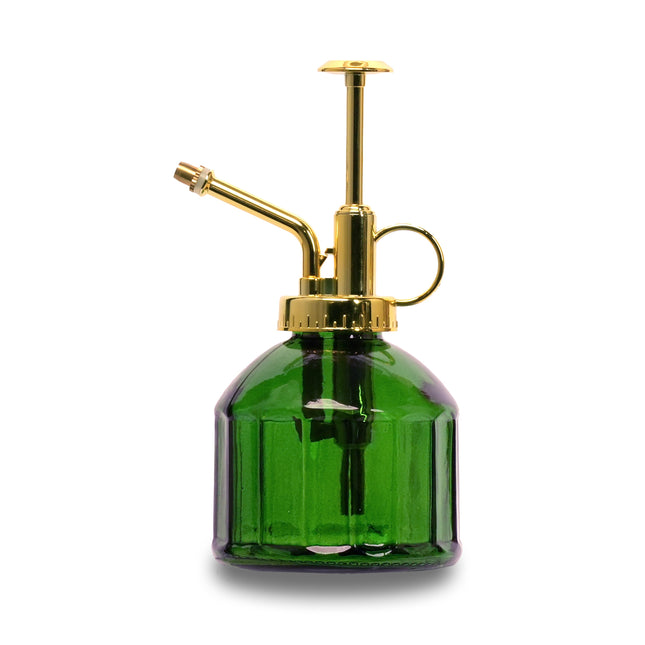 Plant Mister Green Glass 250 Ml – Glass Plant Sprayer With Golden Pump
