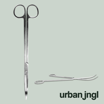 Terrarium Scissors - Metal - 25 Cm - Extra Long - Curved Blades - Stainless Steel